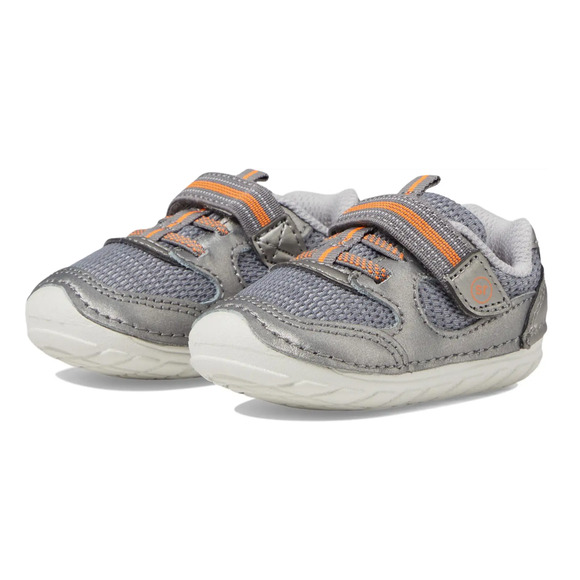 Stride Rite Boy's Sneaker SM Turbo Size 6 Toddler Shoes Grey NIB - Picture 1 of 11